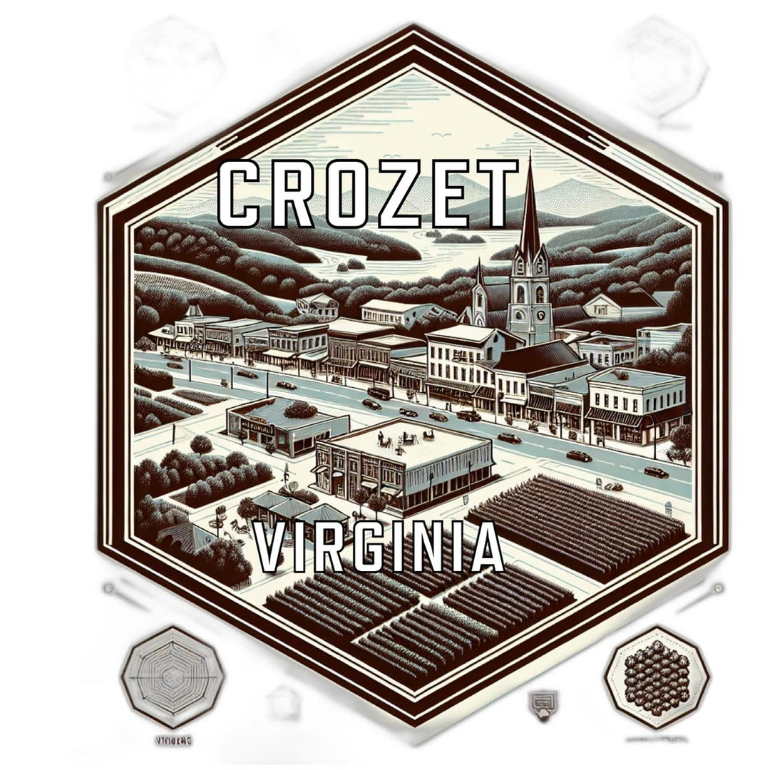 Crozet Virginia Travel Destination Souvenir Vinyl Decal Sticker Image 1