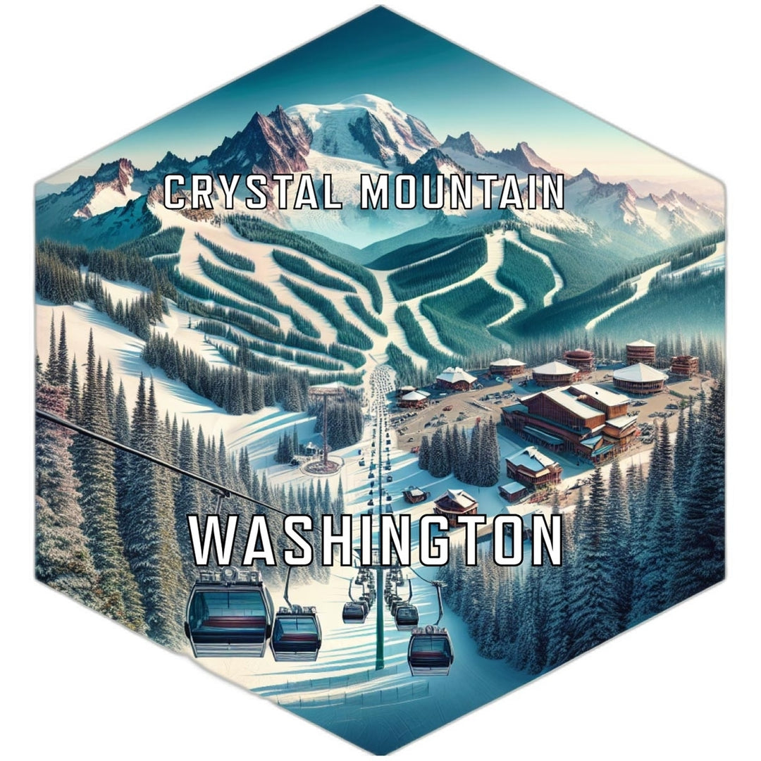 Crystal Mountain Washington Travel Destination Souvenir Vinyl Decal Sticker Image 1