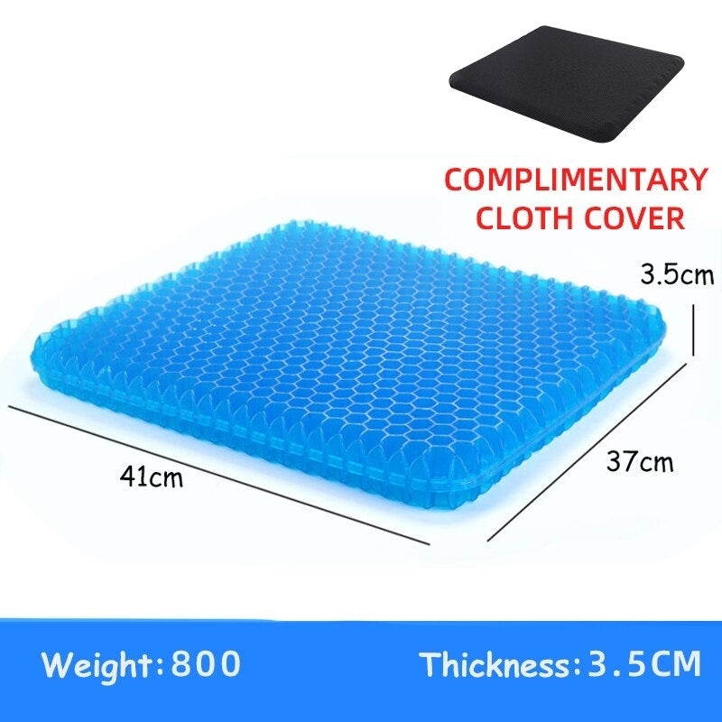 Gel Seat Cushion Summer Breathable Honeycomb Design For Pressure Relief Back Tailbone Pain - Home Office Wheelchair Image 7