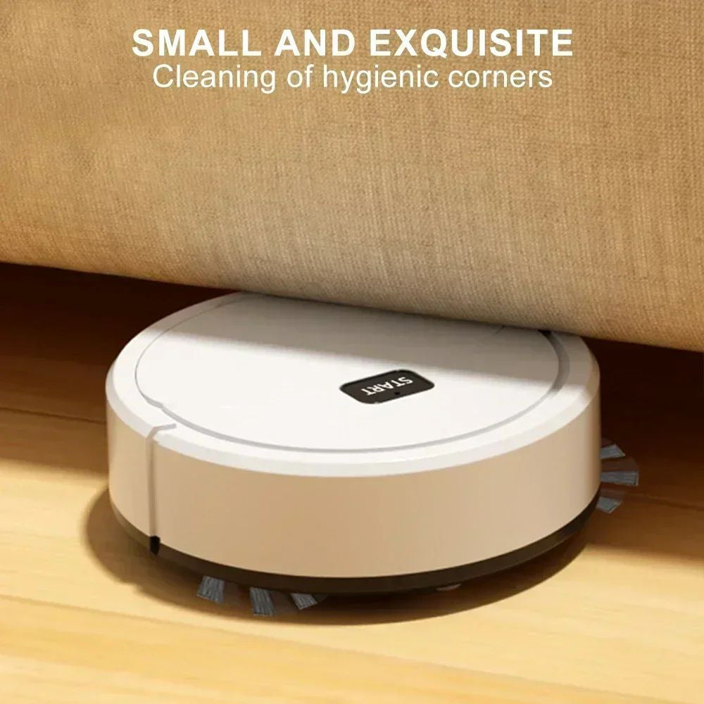 Portable Mini Robotic Vacuum Cleaner USB Rechargeable Wet Dry Sweeper for Home Image 2