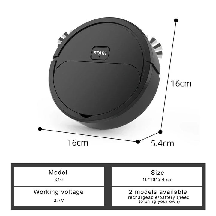 Portable Mini Robotic Vacuum Cleaner USB Rechargeable Wet Dry Sweeper for Home Image 5