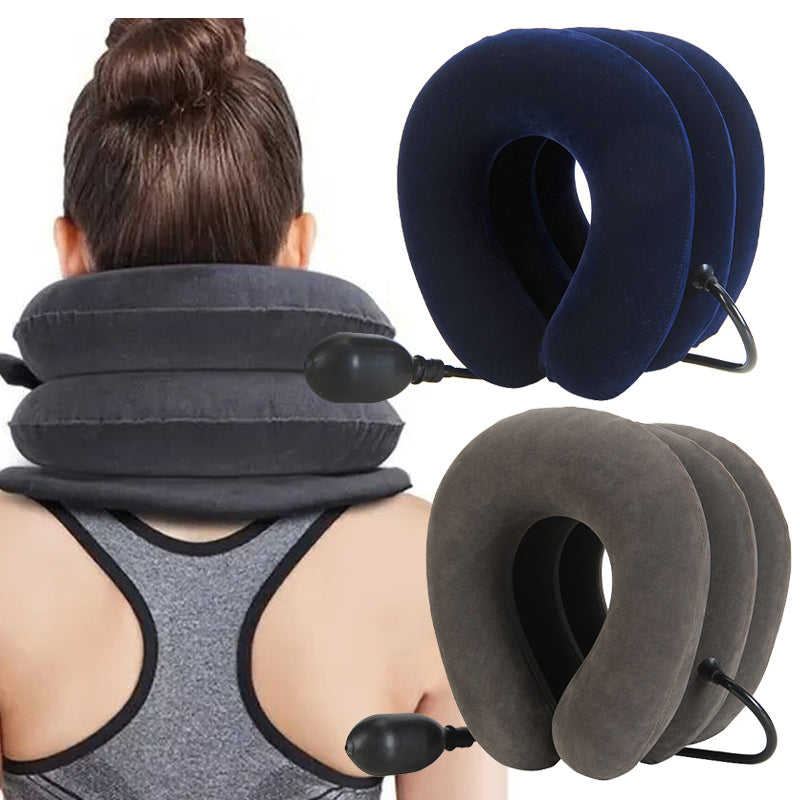 1Pcs Neck Stretcher Inflatable Cervical Neck Traction Brace Breathable Comfortable Protection Prevent Cervical Forward Image 1