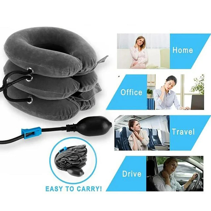 1Pcs Neck Stretcher Inflatable Cervical Neck Traction Brace Breathable Comfortable Protection Prevent Cervical Forward Image 4