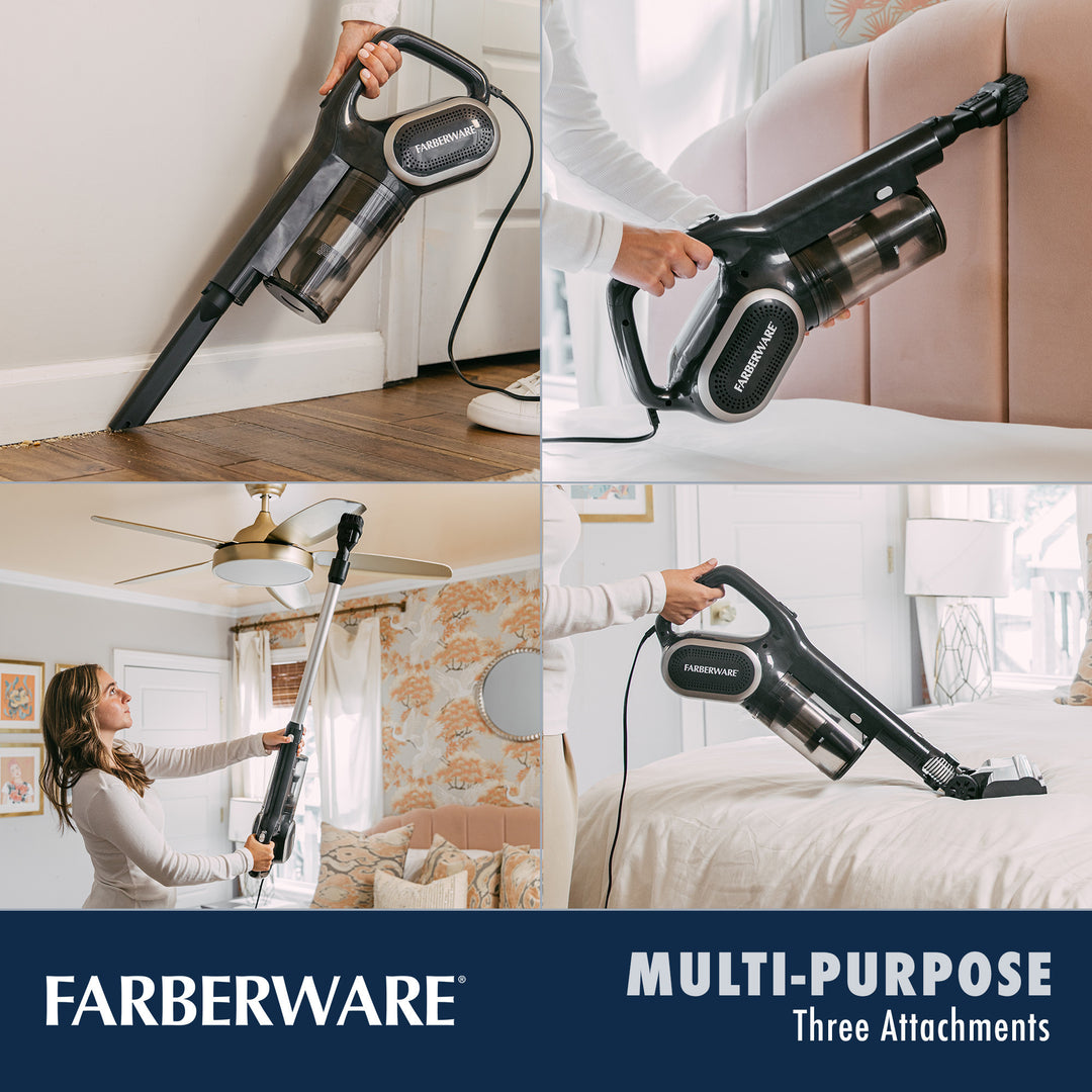 Farberware Classic Stick Vacuum Cleaner, Powerful Suction and Lighted Motor Brush for Carpet and Hard Floors, Converts Image 2