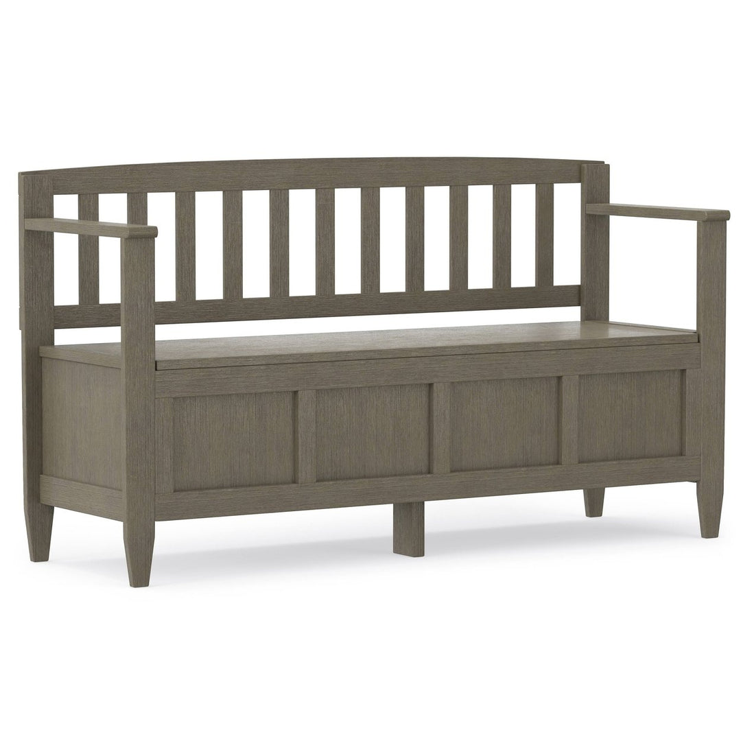 Brooklyn Entryway Storage Bench Solid Wood Lift Top 48 Inch Contemporary Design Image 6