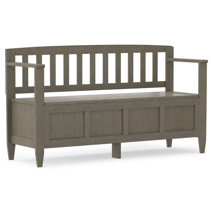 Brooklyn Entryway Storage Bench Solid Wood Lift Top 48 Inch Contemporary Design Image 1