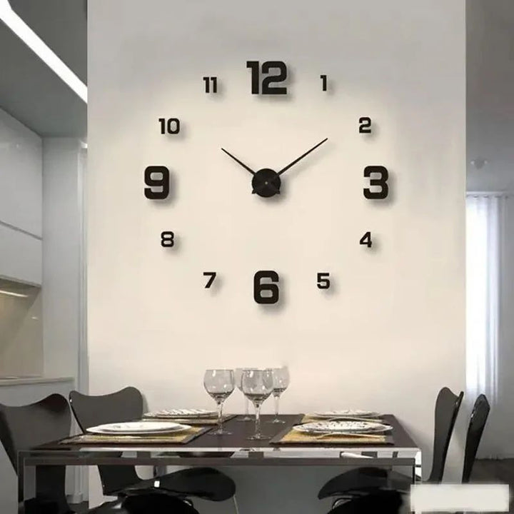 Creative Frameless DIY Wall Clock Wall Decal Home Silent Clock Living Room Office Wall Decoration Image 1