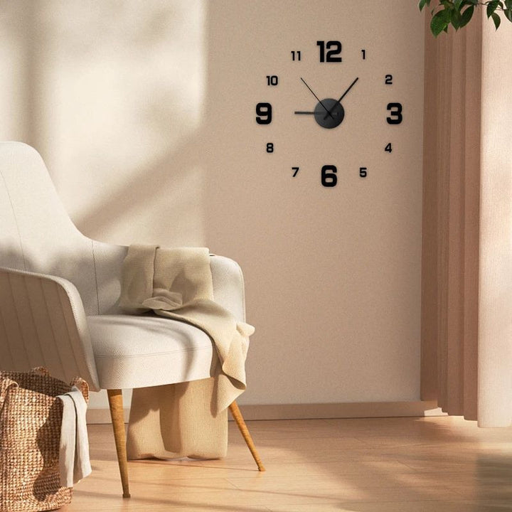 Creative Frameless DIY Wall Clock Wall Decal Home Silent Clock Living Room Office Wall Decoration Image 2