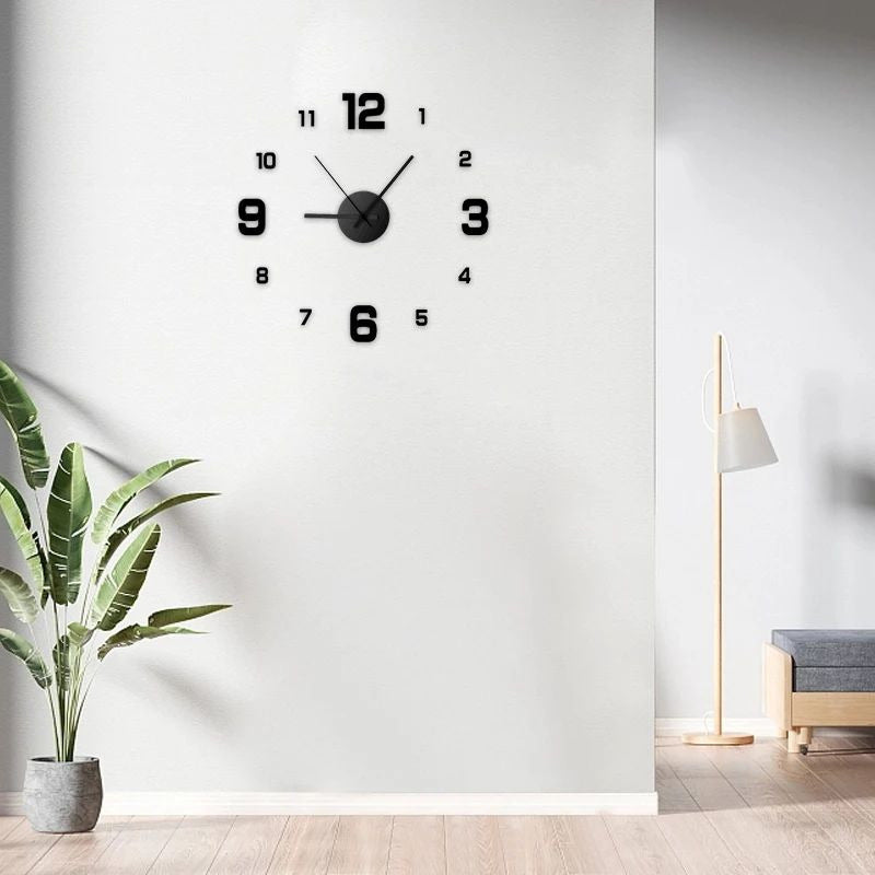 Creative Frameless DIY Wall Clock Wall Decal Home Silent Clock Living Room Office Wall Decoration Image 4