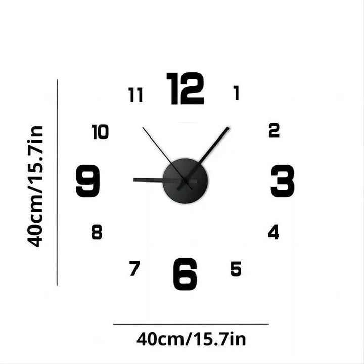 Creative Frameless DIY Wall Clock Wall Decal Home Silent Clock Living Room Office Wall Decoration Image 6