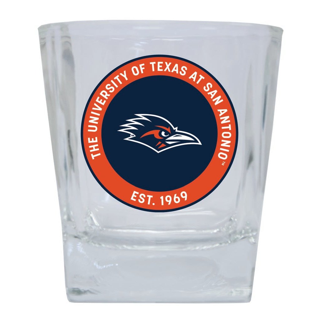 UTSA Road Runners 10 oz Whiskey Rocks Glass Circle Design Officially Licensed Collegiate Product Image 1