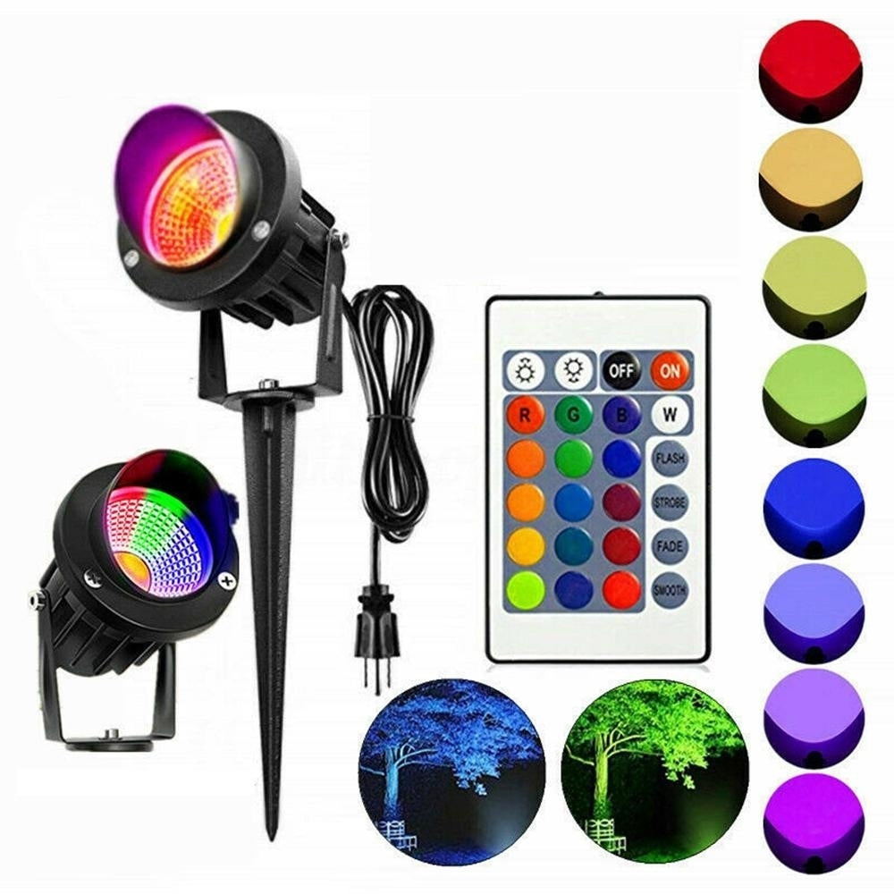 10W RGB LED Flood Spot Light Waterproof Outdoor Garden Landscape Path Lawn Lamp Christmas Decorations Lights AC85-265V Image 8