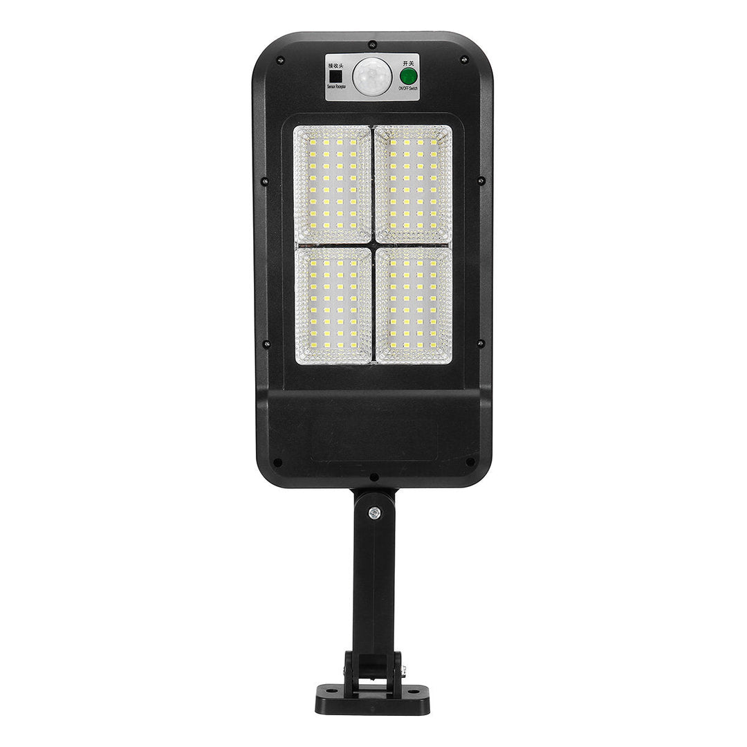 128LED Light Rechargeable Solar Power Street Light Human Body Induction Rural Remote Control Solar Street Lights Image 4