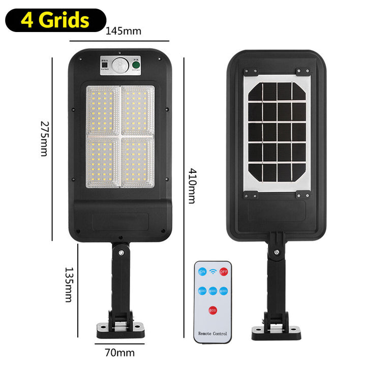 128LED Light Rechargeable Solar Power Street Light Human Body Induction Rural Remote Control Solar Street Lights Image 1