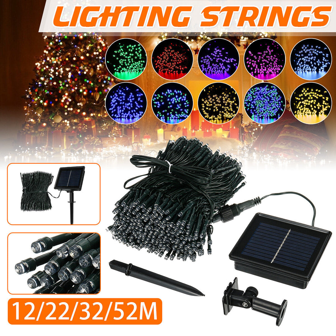 12M/22M/32M/52M Outdoor LED Solar String Light 8 Modes Waterproof Home Decorative Lawn Lamp Christmas Decorations Image 4