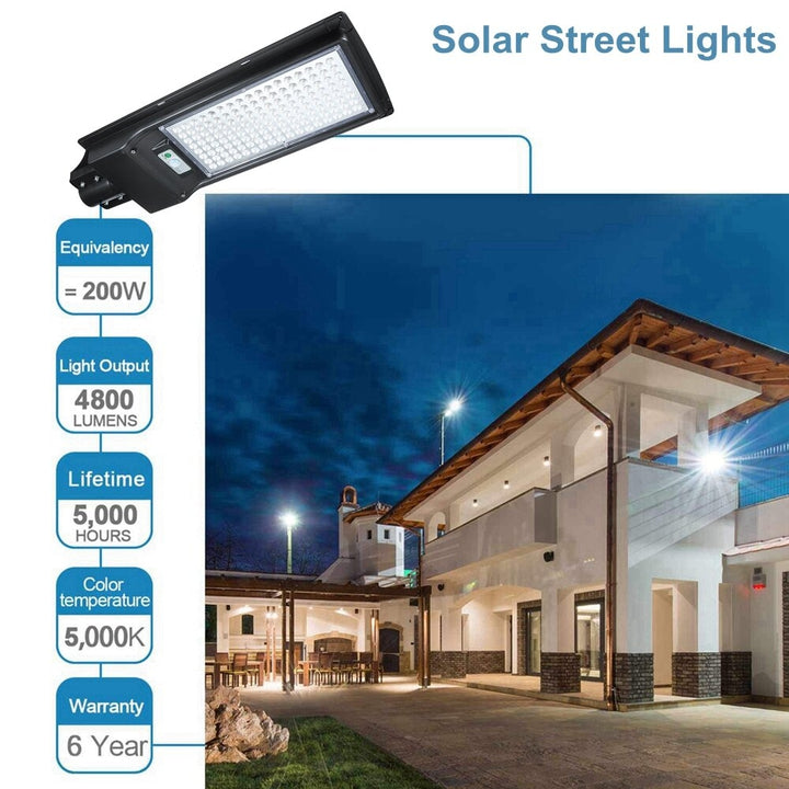 200W 136 LED Solar Motion Sensor Light Odr Waterproof Security Lamp Image 6