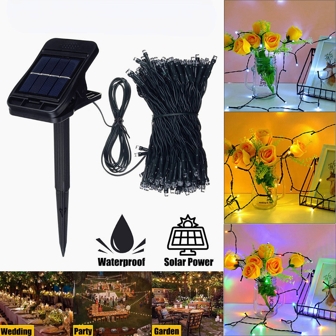 22M 200LED Solar Clip String Light Waterproof Copper Wire Fairy Outdoor Garden Clip Lawn Lamp for Home Yard Image 4