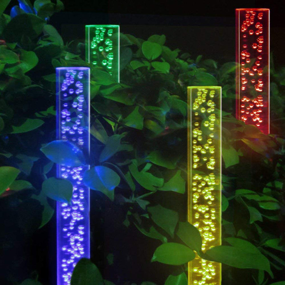 2Pcs Bubble LED Stick Light Solar Powered Garden Lawn Landscape Path Lamp Decorations Image 11