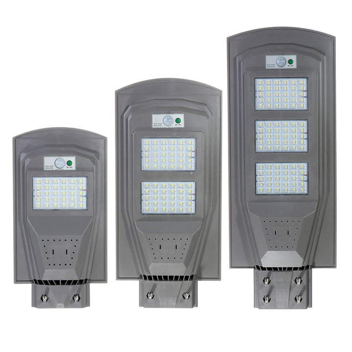 30W 60W 90W LED Solar Street Light Human Body Induction + Low Light Mode White Light Image 1