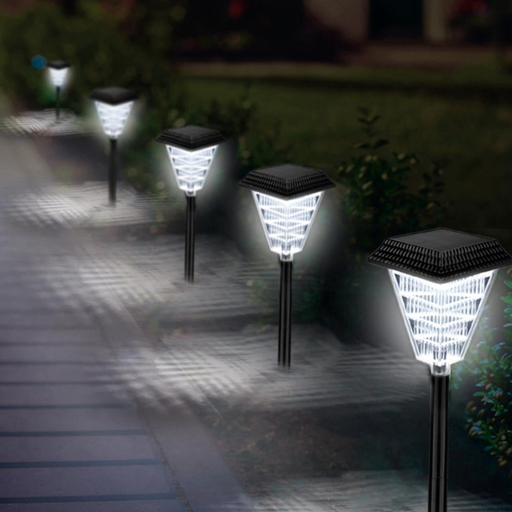 3W Solar Powered 12 LED Lawn Light Outdoor Waterproof IP65 Garden Path Landscape Lamp Image 3