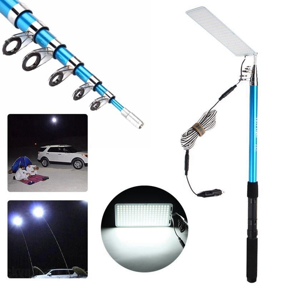 500W Adjustable 5M LED Fishing Lamp Car Camping Light Outdoor Barbecue White Light DC12V Image 12