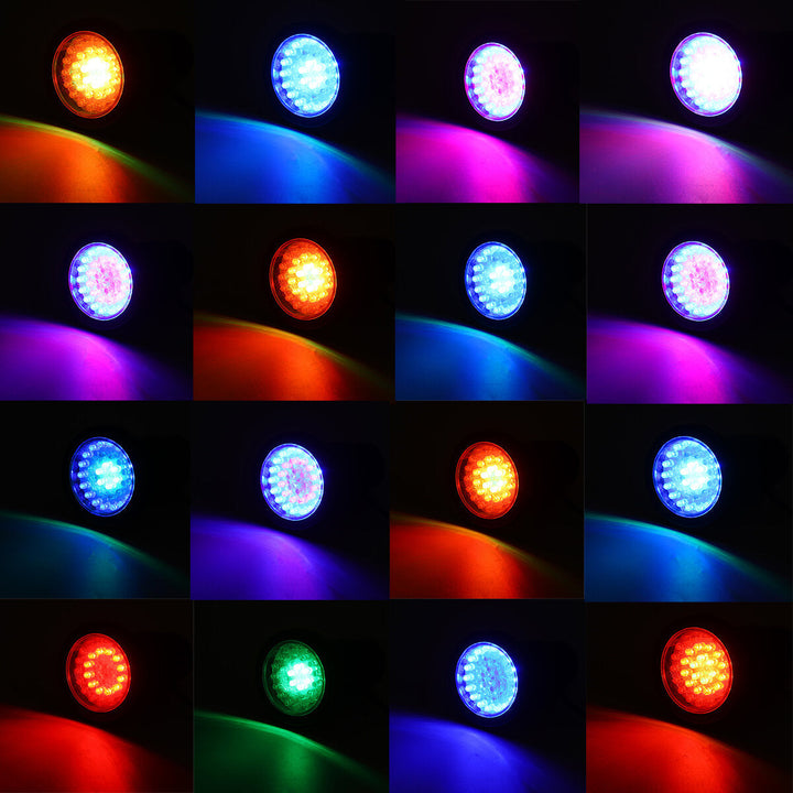 4Pcs Infrared Remote Control Ground Spotlight 364LED 3W4 Lawn Light F5 Blue Red Green Lamp Beads Image 7