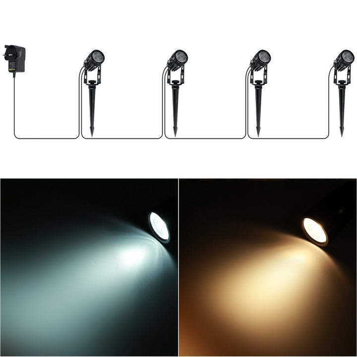 4Pcs LED Lawn Light Outdoor Garden Pathway Spotlights Landscape Lamp Waterproof Image 10