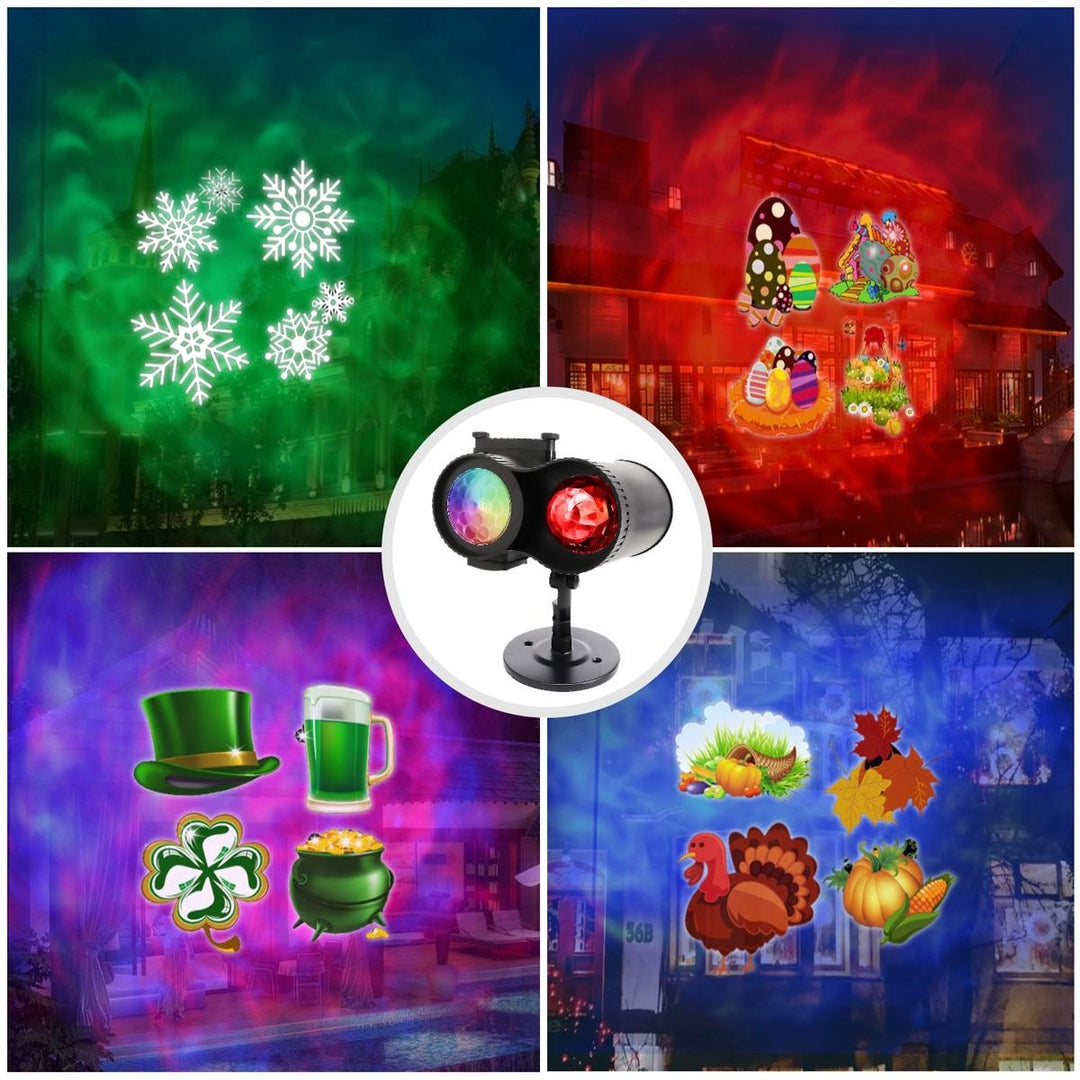 64 Patterns LED Christmas Snowflake Projector Light Outdoor Lawn Lamp Waterproof Image 4