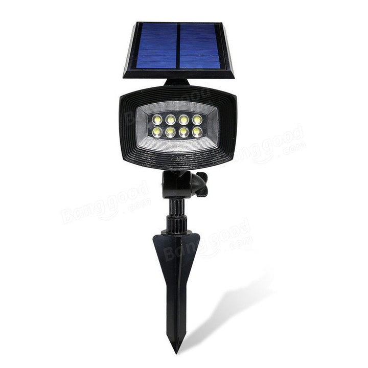 8 LED Pure White Solar Spot Lightt Outdooors Garden Lawn Landscape Path Lamp Image 2