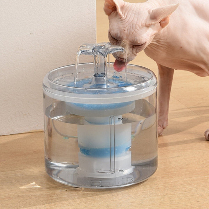 Cat Water Fountain Dog Water Dispenser 88OZ 2.6L Autoxic Pet Drinking Fountain Transparent Upgraded with Filter and Image 7