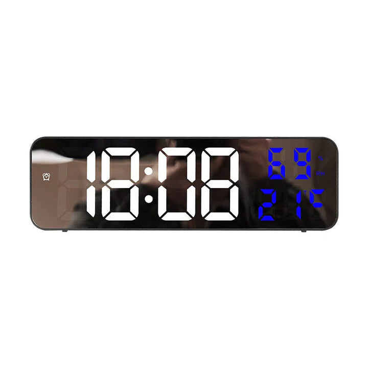 Digital Wall Clock with LED Display, Auto Brightness, Temperature and Humidity Monitor, 12/24H - Ideal for Home, Office, Image 2