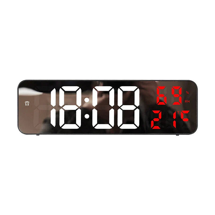 Digital Wall Clock with LED Display, Auto Brightness, Temperature and Humidity Monitor, 12/24H - Ideal for Home, Office, Image 4