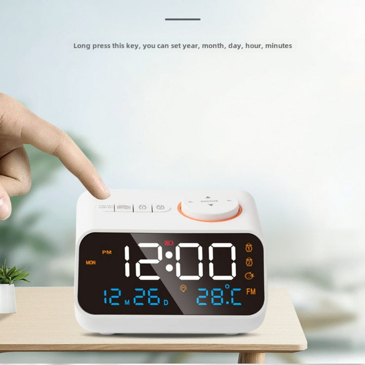 Digital FM Radio Alarm Clock with Dual Alarms, Snooze, Temperature, Date Display, and Memory Function Image 10