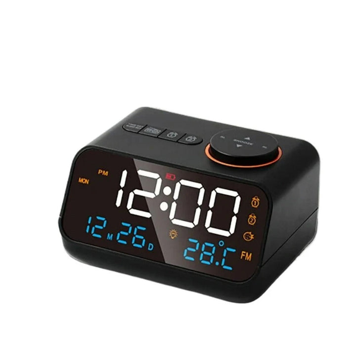 Digital FM Radio Alarm Clock with Dual Alarms, Snooze, Temperature, Date Display, and Memory Function Image 12