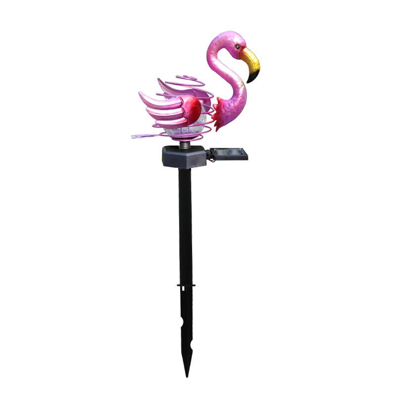 LED Solar Powered Ground Lawn Light Flamingo Bird Spring Stick Lamp Outdoor Garden Yard Decoration Image 1