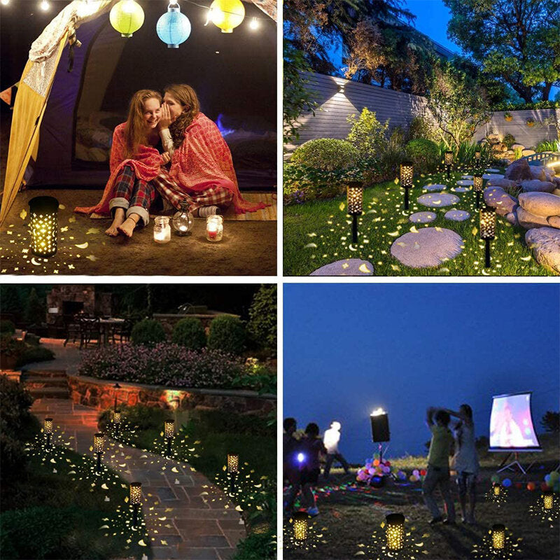 LED Solar Garden Star Moon Light Waterproof Smart Lawn Path Lamp Patio Ground Lights Image 3