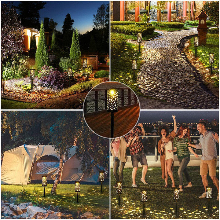 LED Solar Garden Star Moon Light Waterproof Smart Lawn Path Lamp Patio Ground Lights Image 4