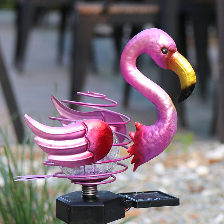 LED Solar Powered Ground Lawn Light Flamingo Bird Spring Stick Lamp Outdoor Garden Yard Decoration Image 6