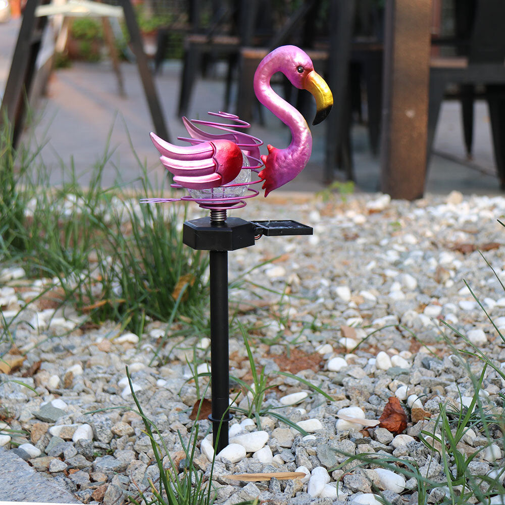 LED Solar Powered Ground Lawn Light Flamingo Bird Spring Stick Lamp Outdoor Garden Yard Decoration Image 7