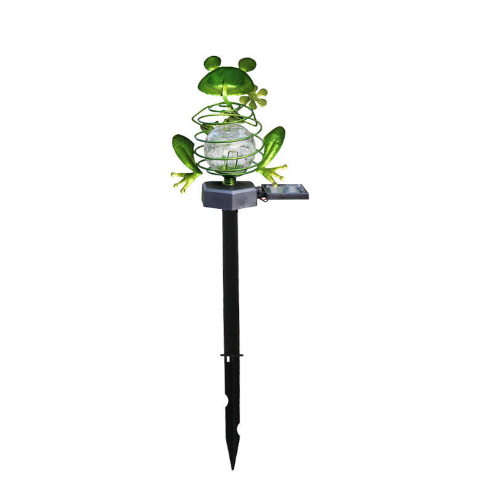 LED Solar Powered Lawn Light Frog Ground Plug Spring Lamp Outdoor Garden Yard Landscape Decoration Image 5