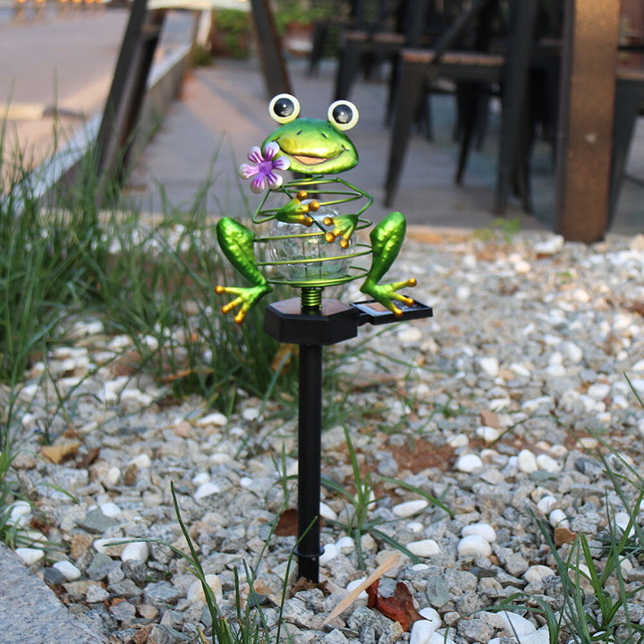 LED Solar Powered Lawn Light Frog Ground Plug Spring Lamp Outdoor Garden Yard Landscape Decoration Image 9