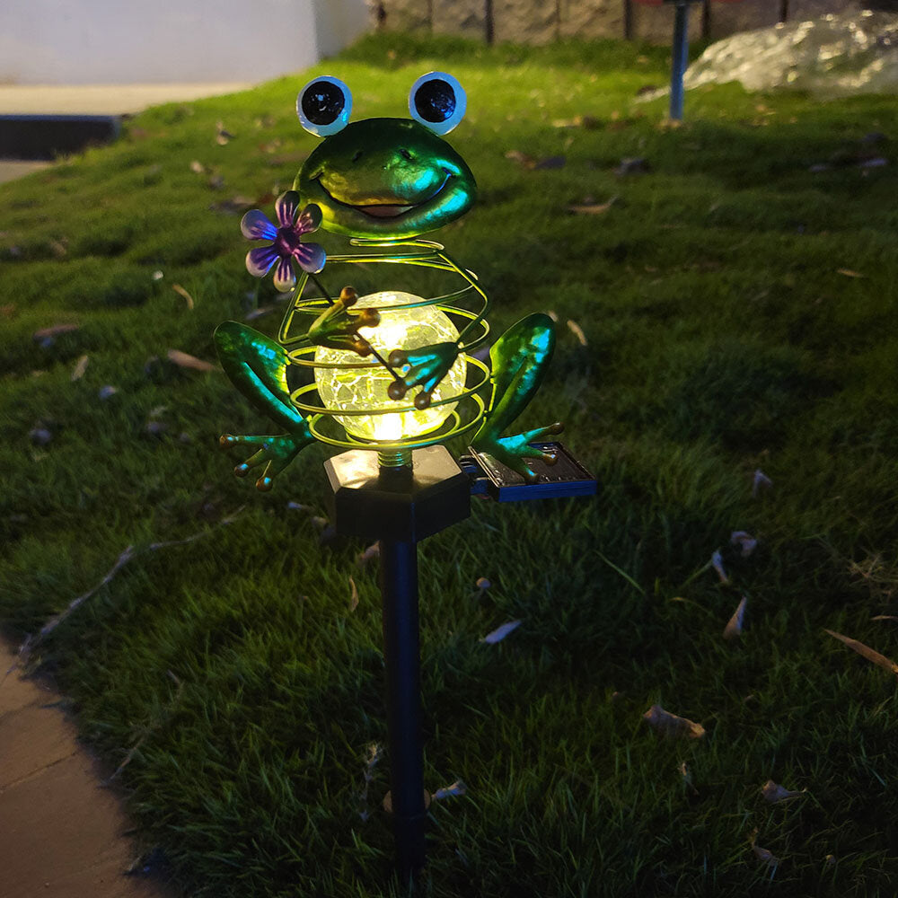 LED Solar Powered Lawn Light Frog Ground Plug Spring Lamp Outdoor Garden Yard Landscape Decoration Image 10