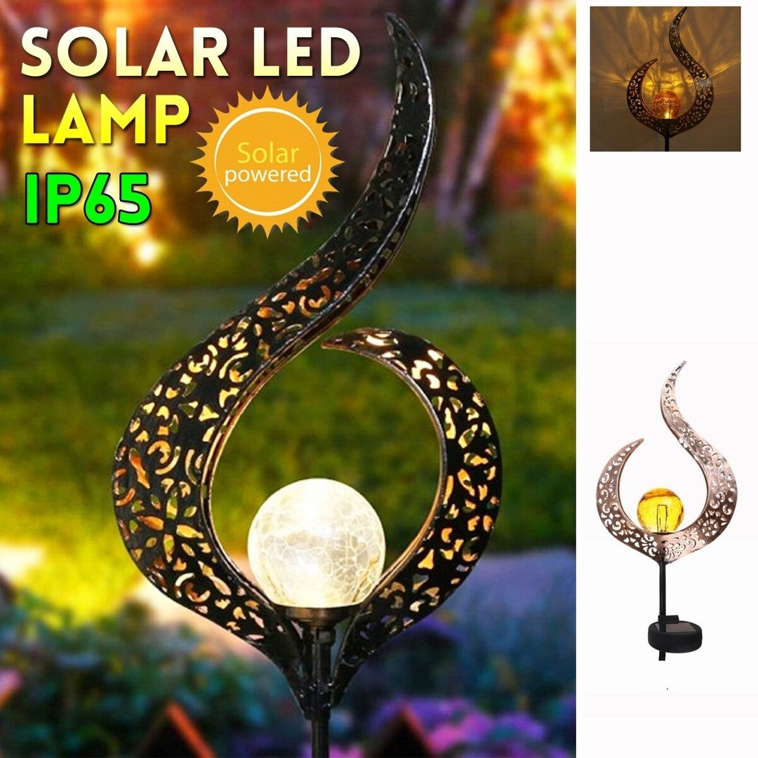 LED Warm White Light Solar Light Pole Solar Flame Light Antique Solar Street Light Garden Light Lawn Light,DTTT Image 8