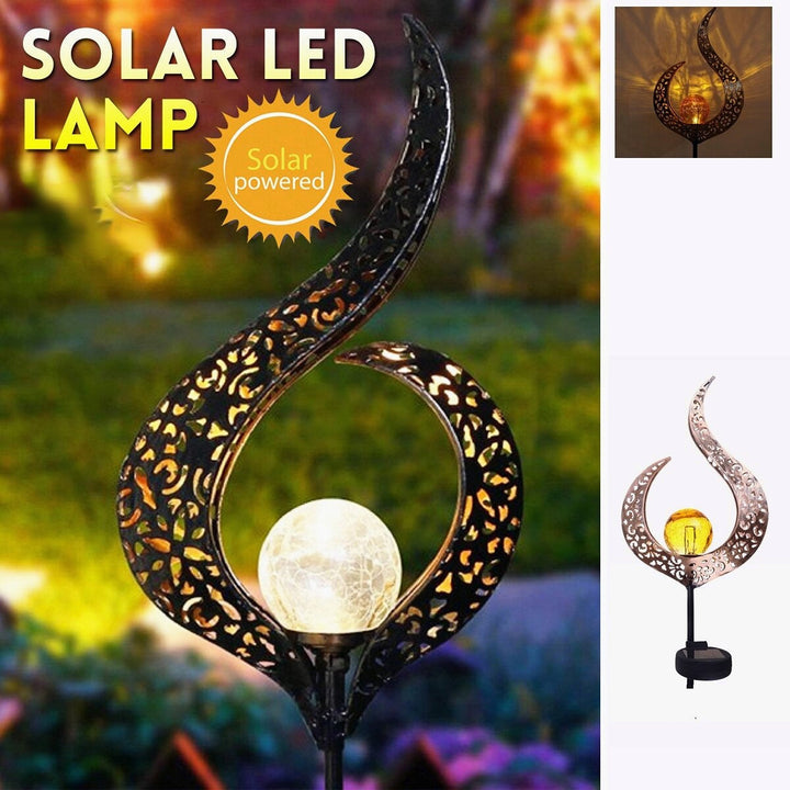 LED Warm White Light Solar Light Pole Solar Flame Light Antique Solar Street Light Garden Light Lawn Light,DTTT Image 9