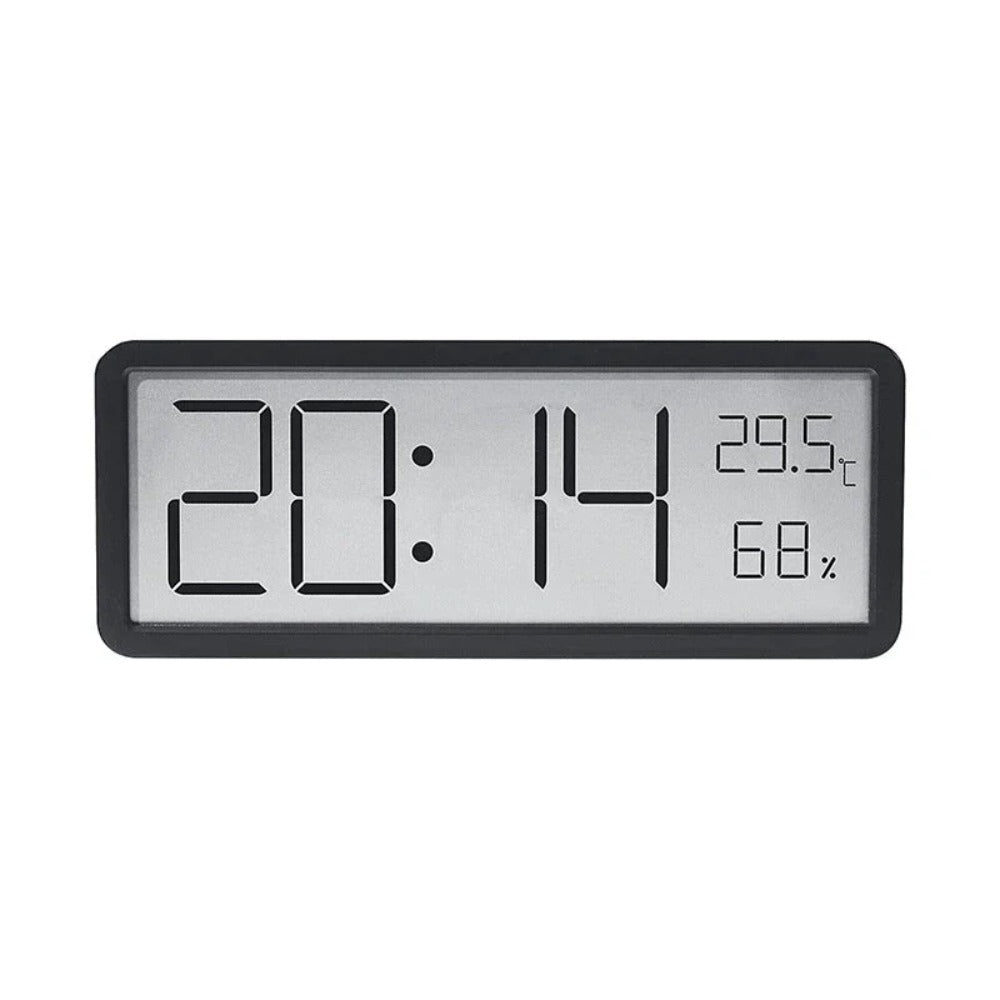 LCD Digital Wall Clock with Temperature, Humidity, and Time Display - Battery Powered Desktop Clock Image 10