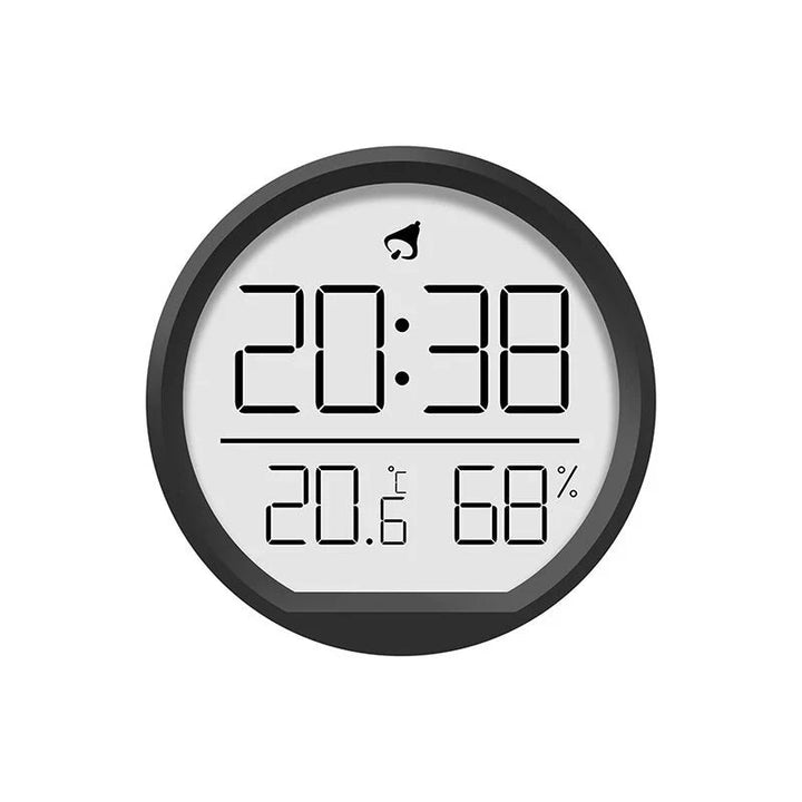 LED Electronic Hygrometer Alarm Clock with Temperature Display, Folding Bracket for Wall or Desk - Ideal for Living Room Image 2