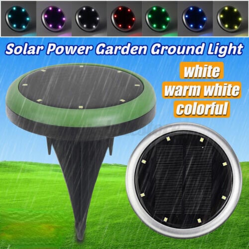 LED Solar Ground Stake Lights Garden Lawn Lamp Pathway Energy-saving Waterproo,DTTT Image 3