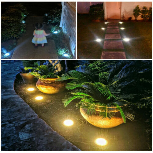 LED Solar Ground Stake Lights Garden Lawn Lamp Pathway Energy-saving Waterproo,DTTT Image 4