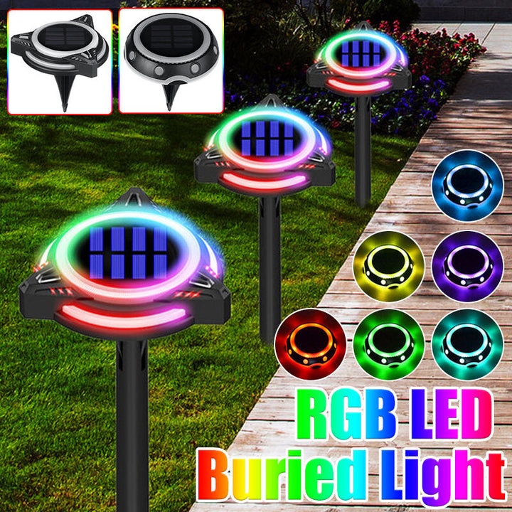 LED Solar Underground Lights Outdoor Waterproof Plastic Garden Decoration Lights Lawn Landscape Lights Image 3