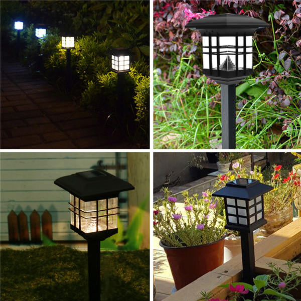 LED Solar Lights Waterproof Column Headlight Lawn Lamp for Outdoor Garden Yard Image 5